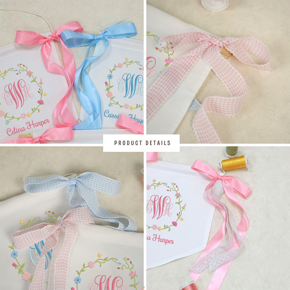 Spring Blooms Monogram Baby Banner โ Personalized Baby Banner, Newborn Hospital Door Sign
