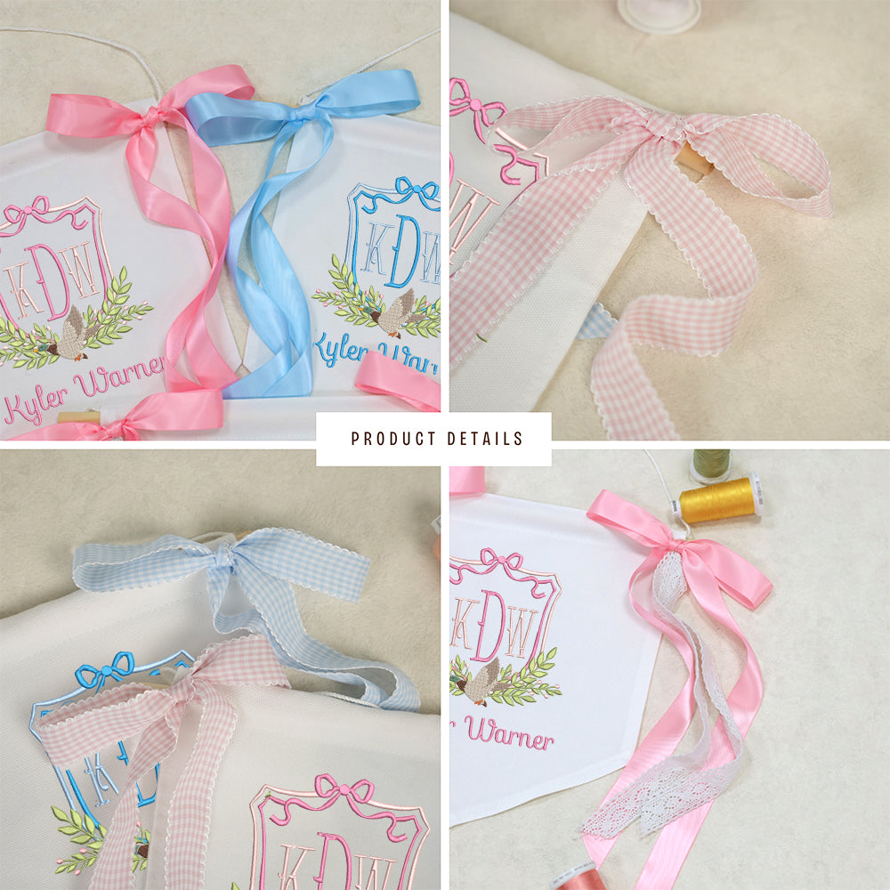 Custom Baby Banner with Duck Crest โ Personalized Baby Banner, Newborn Hospital Door Sign