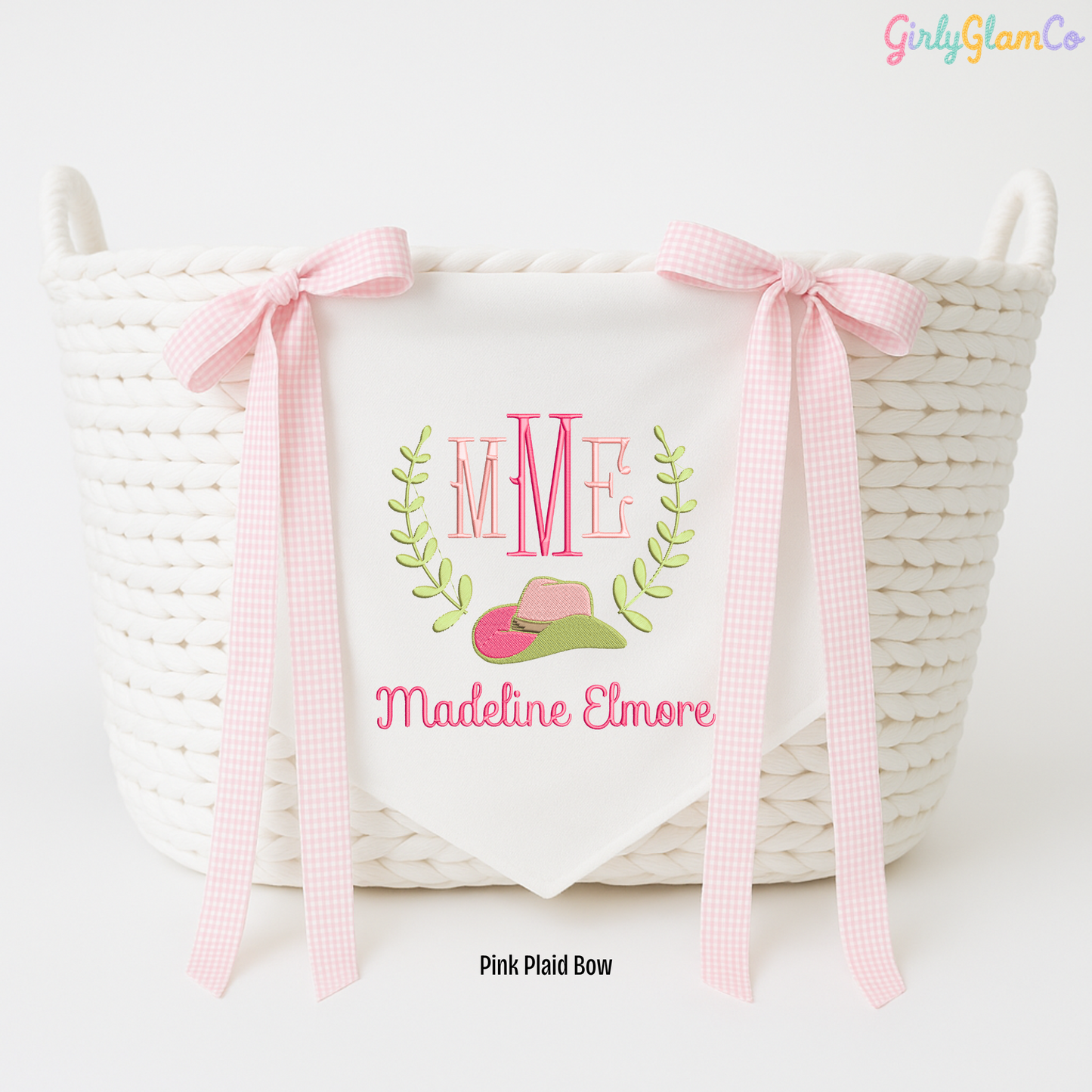 Baby Cowboy Hat Monogram โ Personalized Baby Banner, Newborn Hospital Door Sign