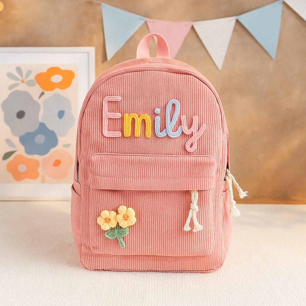 Personalized Toddler Backpack for Girl, Custom Kids Bag with Name, Back To School