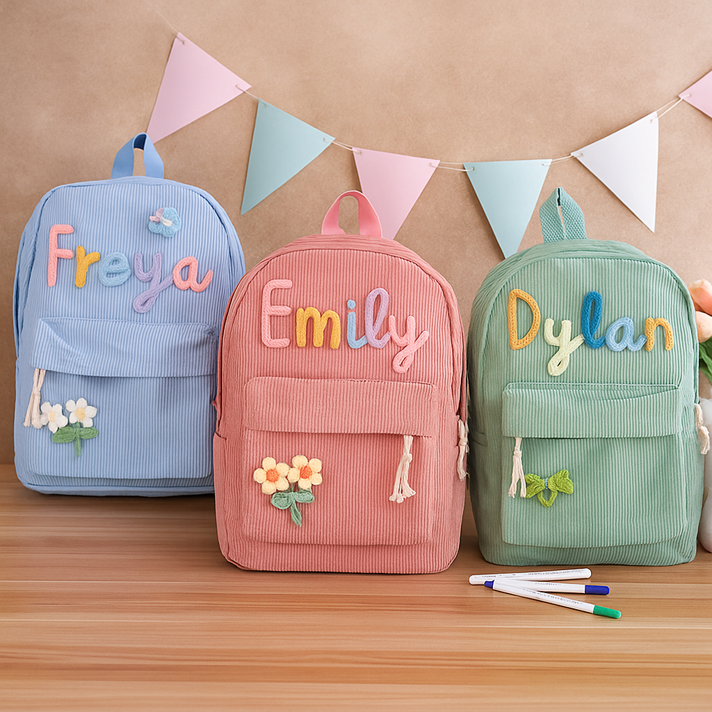 Personalized Toddler Backpack for Girl, Custom Kids Bag with Name, Back To School