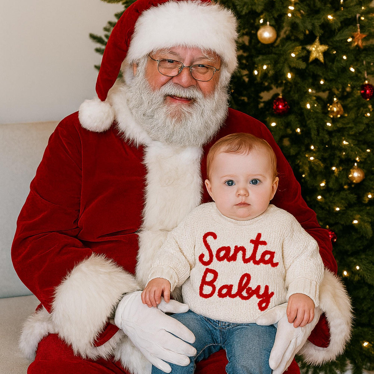 My First Christmas 2025 Baby Sweater, Santa Baby Sweater, Christmas Baby Gifts, Custom Toddler Sweaters, My First Christmas Gift, 0-24 Month
