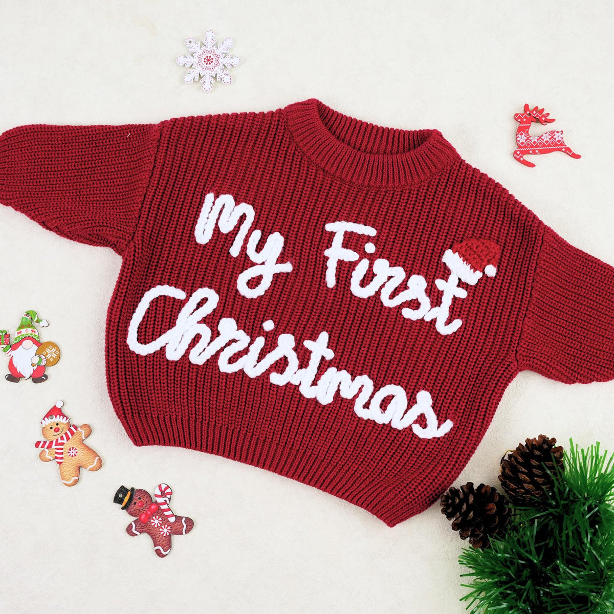 My First Christmas Baby Sweater, Newborn Sweater with Christmas 2025, Santa Baby Sweater, Baby First Christmas, Baby Christmas, Xmas