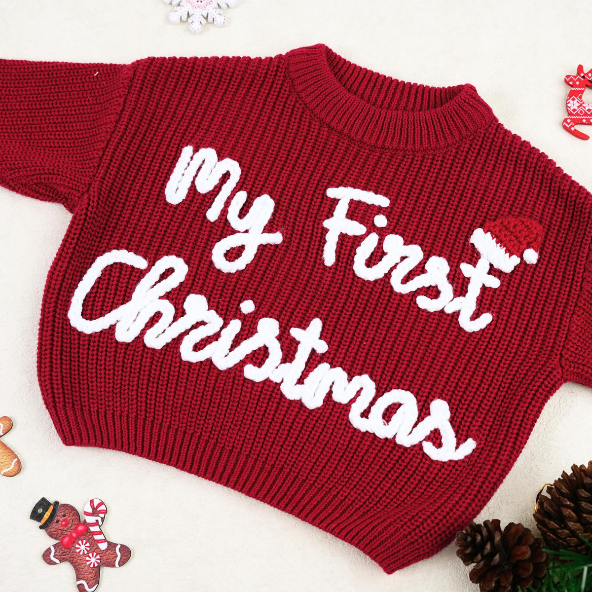 My First Christmas Baby Sweater, Newborn Sweater with Christmas 2025, Santa Baby Sweater, Baby First Christmas, Baby Christmas, Xmas
