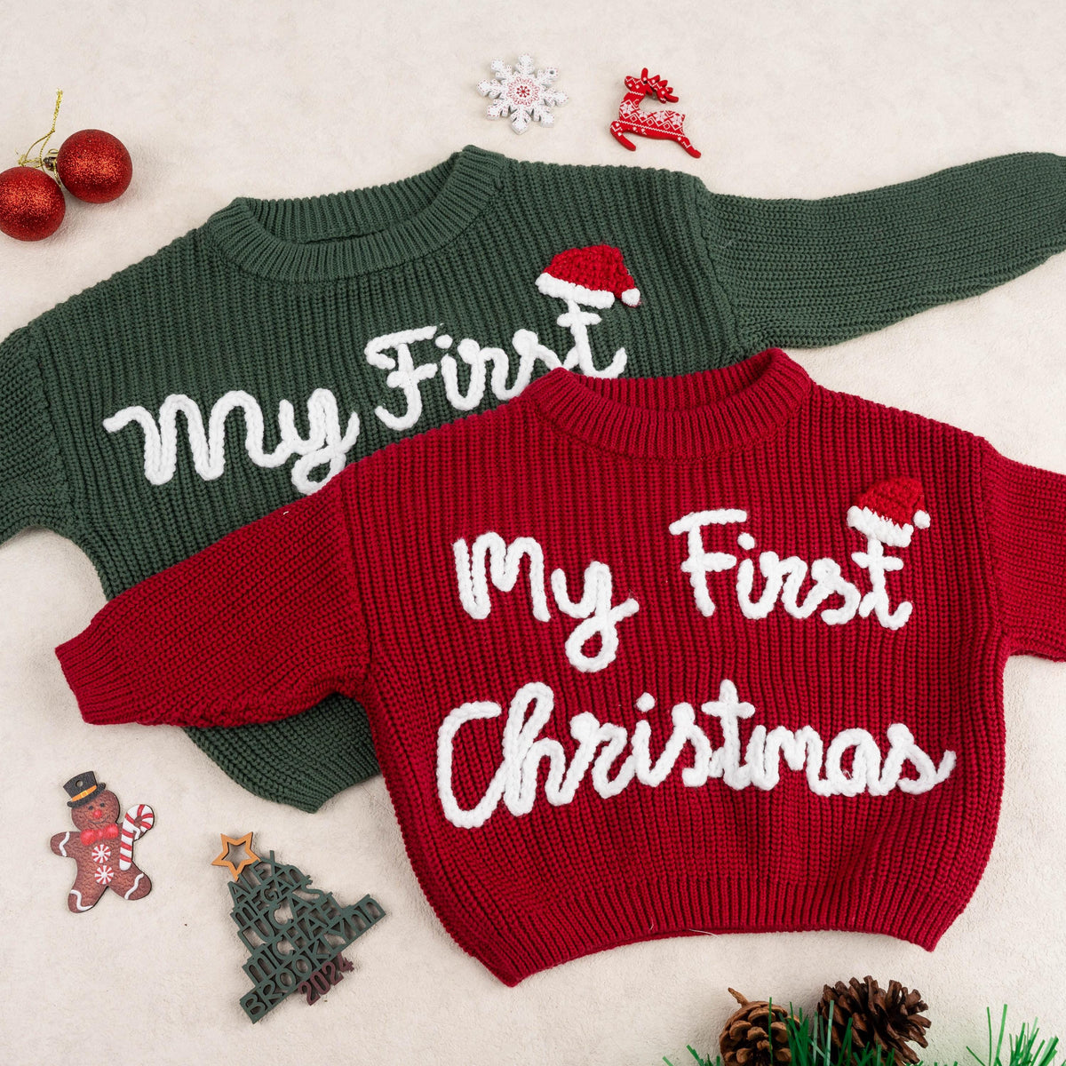My First Christmas Baby Sweater, Newborn Sweater with Christmas 2025, Santa Baby Sweater, Baby First Christmas, Baby Christmas, Xmas