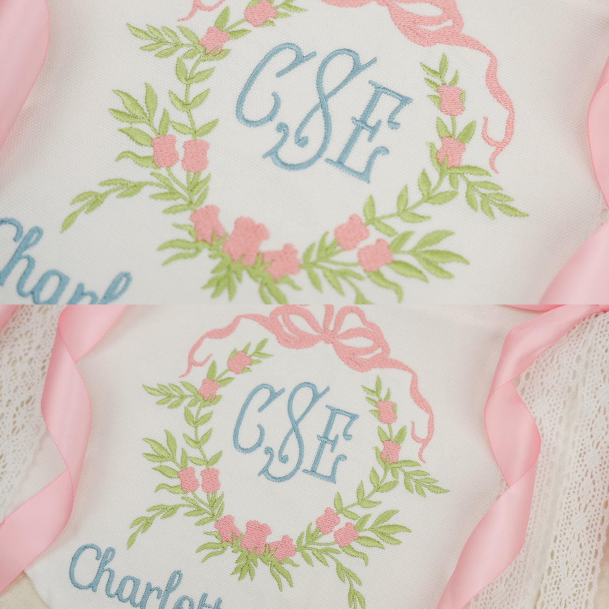 Custom Baby Banner, Welcome Banner with Floral Crest, Bows Baby Banner, Hospital Door Sign, Baby Shower Gifts, Newborn Gifts, Baby Girl