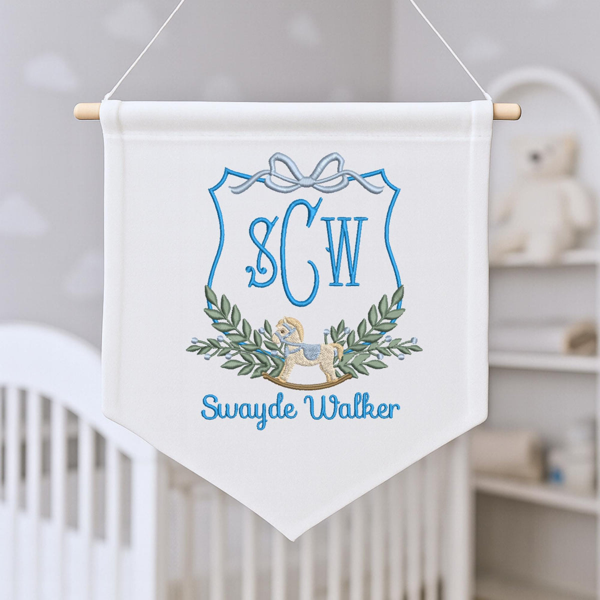 Personalized Baby Birth Announcement Wooden horse, Birth Announcement, Hospital Door Sign,Baby Gift, Baby Shower Gifts