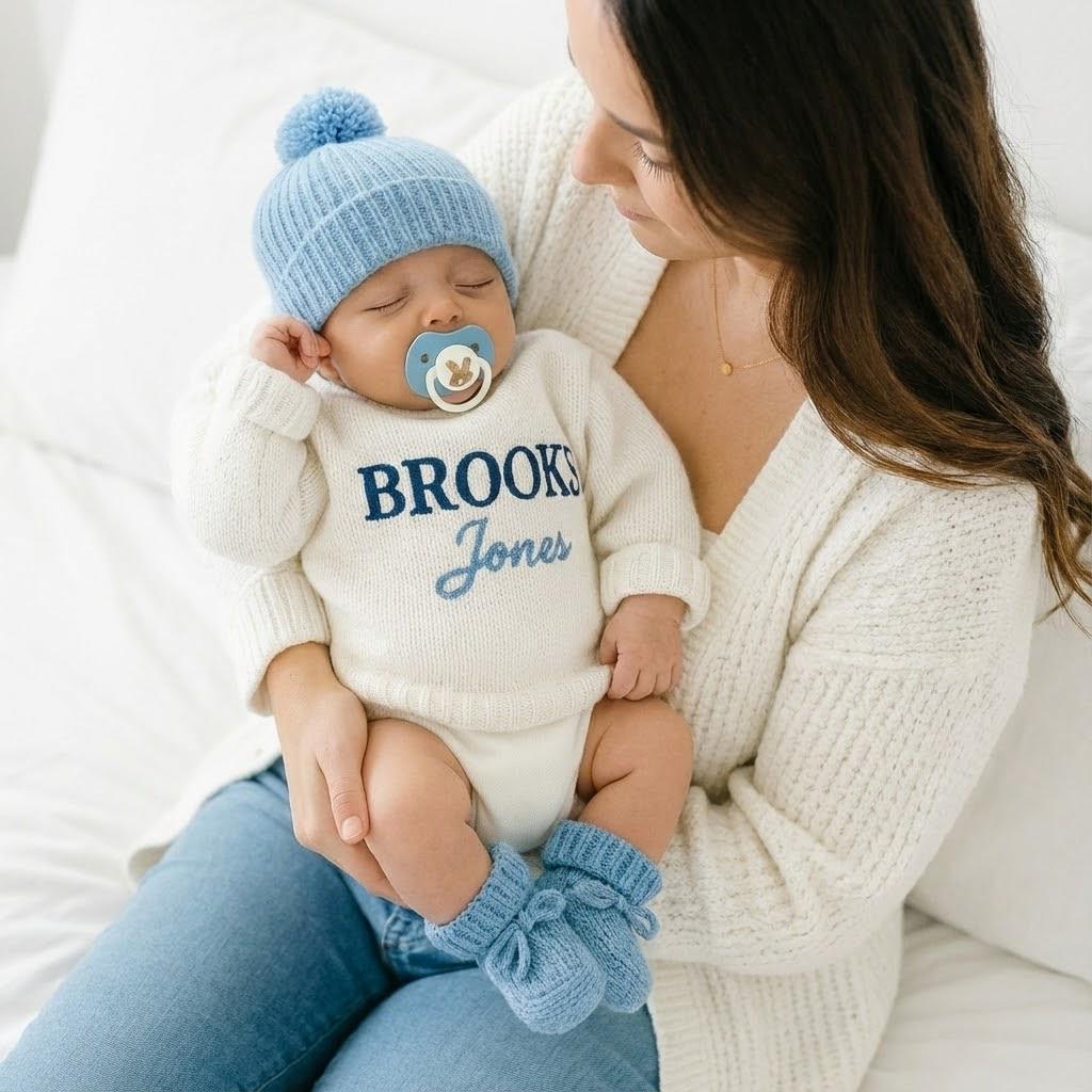 Personalized Embroidered Baby Name Sweater, Birth Announcement,Toddler Sweatshirt,Custom Kid Sweatshirt,Baby Keepsake,Baby Shower Gift