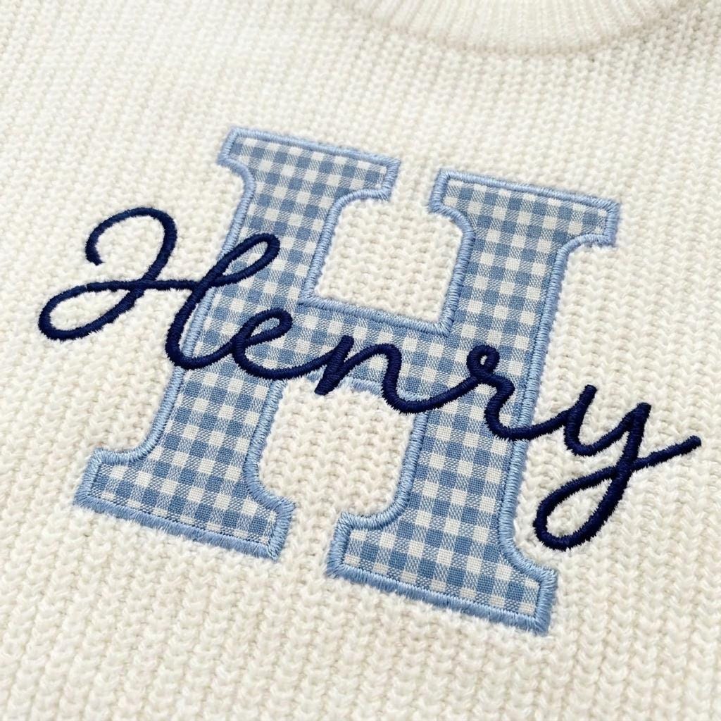 Personalized Embroidery Baby Sweater, Birth Announcement, Embroidered Baby Shower Gift, Kid Sweater, Keepsake for Newborn