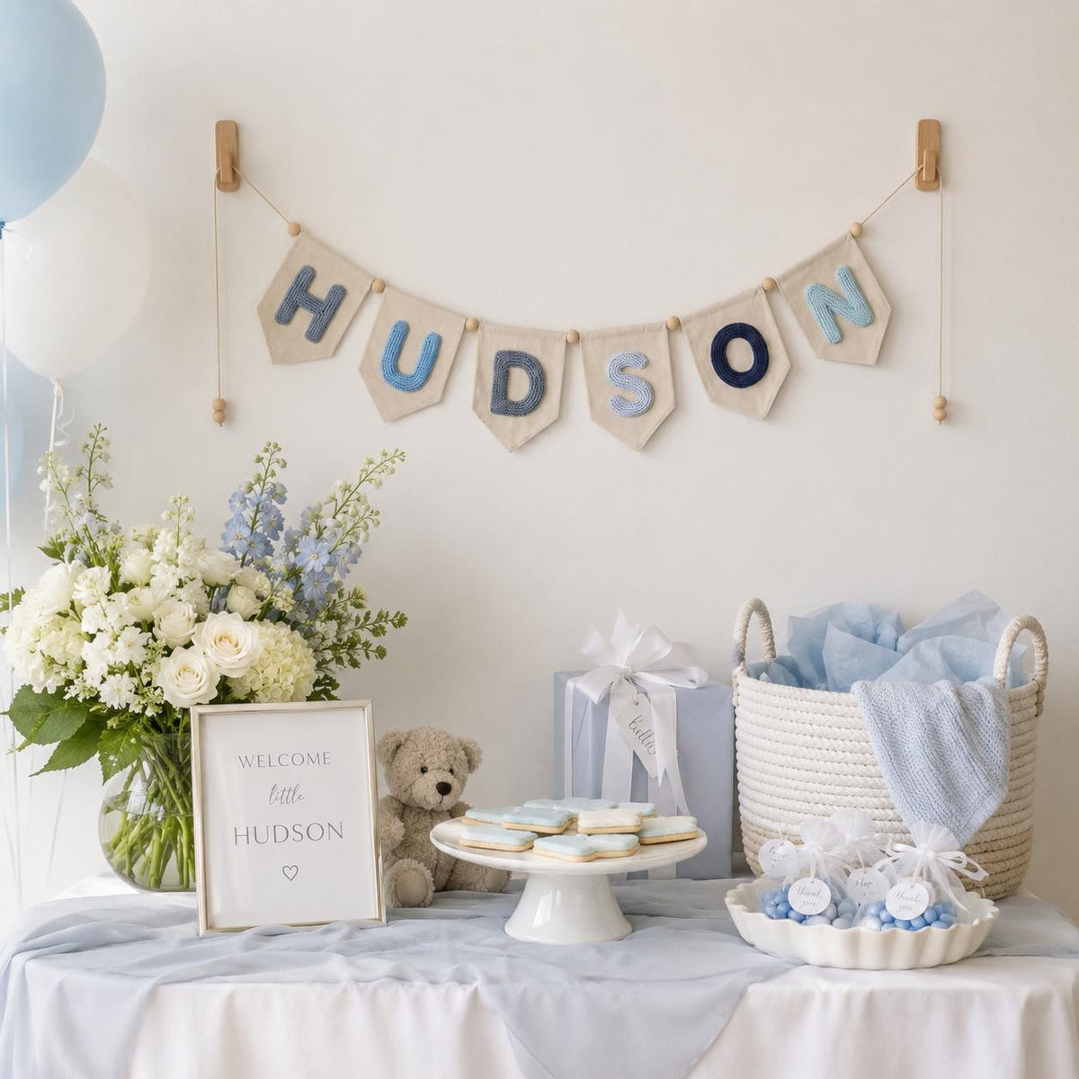 Personalized Yarn Letter Baby Name Banner