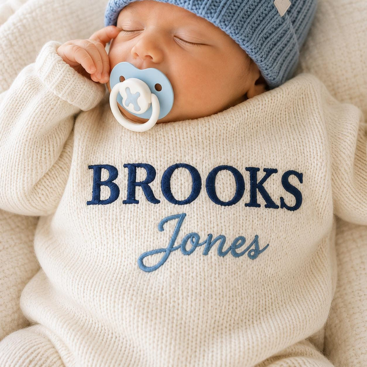Personalized Baby Sweater, Embroidered Cotton Keepsake, Baby Shower Gift, Nursery Gifts,Baby Boy Gift,Baby Girl, Embroidered Newborn Sweater