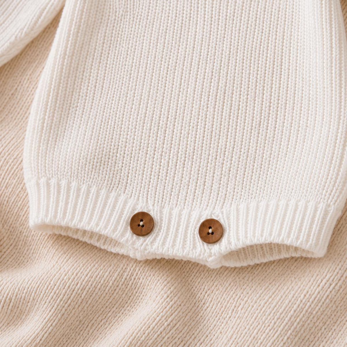 Personalized Knit Baby Romper, Embroidered Name, Newborn Hospital Outfit
