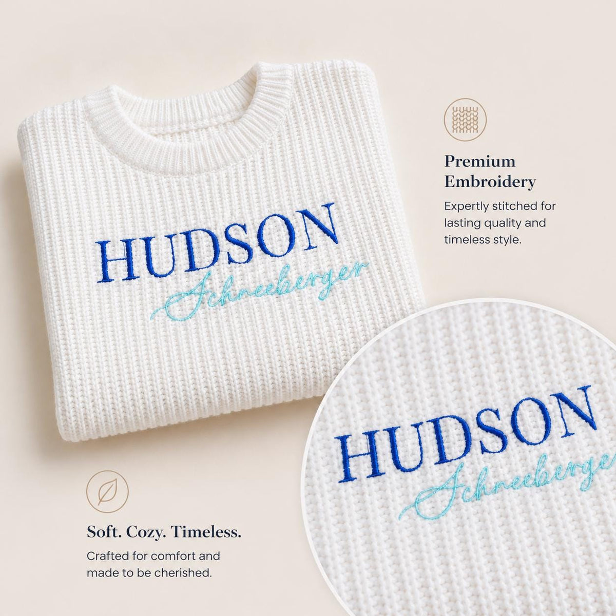 Personalized Baby Sweater, Embroidered Cotton Keepsake, Baby Shower Gift, Nursery Gifts,Baby Boy Gift,Baby Girl, Embroidered Newborn Sweater