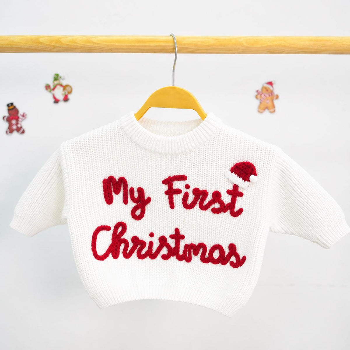 My First Christmas Sweater, Embroidered Baby Knit Pullover, Santa Baby Sweater, Baby First Christmas, Baby Christmas, Xmas