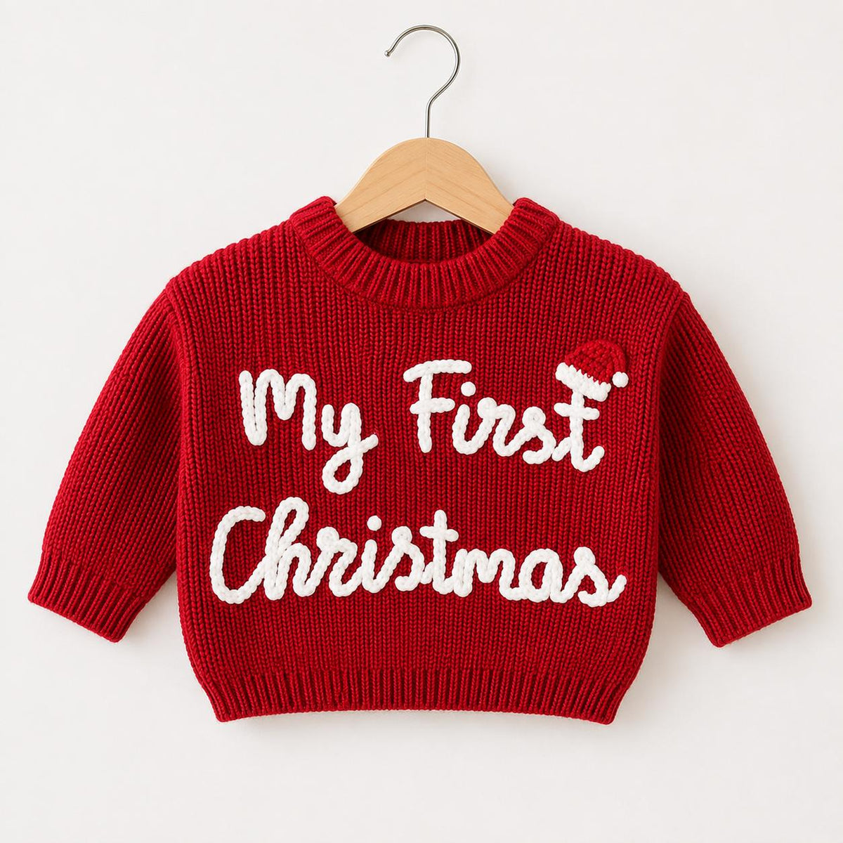 My First Christmas Sweater, Embroidered Baby Knit Pullover, Santa Baby Sweater, Baby First Christmas, Baby Christmas, Xmas