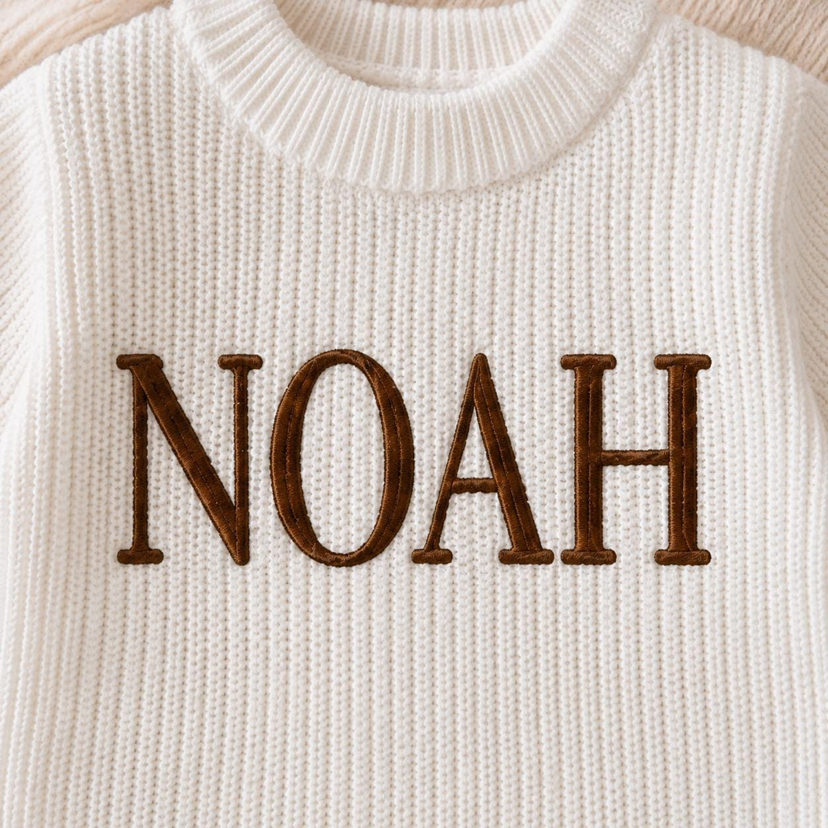 Embroidered Baby Name Romper, Personalized Knit Baby Outfit, Newborn Hospital Outfit, Custom Baby Boy Gift