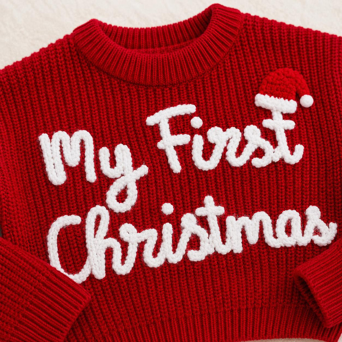 My First Christmas Sweater, Embroidered Baby Knit Pullover, Santa Baby Sweater, Baby First Christmas, Baby Christmas, Xmas