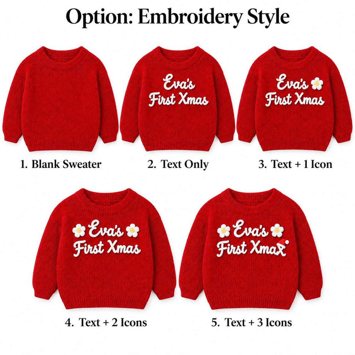 My First Christmas Sweater 2026, Personalized Baby Christmas Sweater, Baby's First Christmas Outfit, Custom Name Holiday Knit Sweater