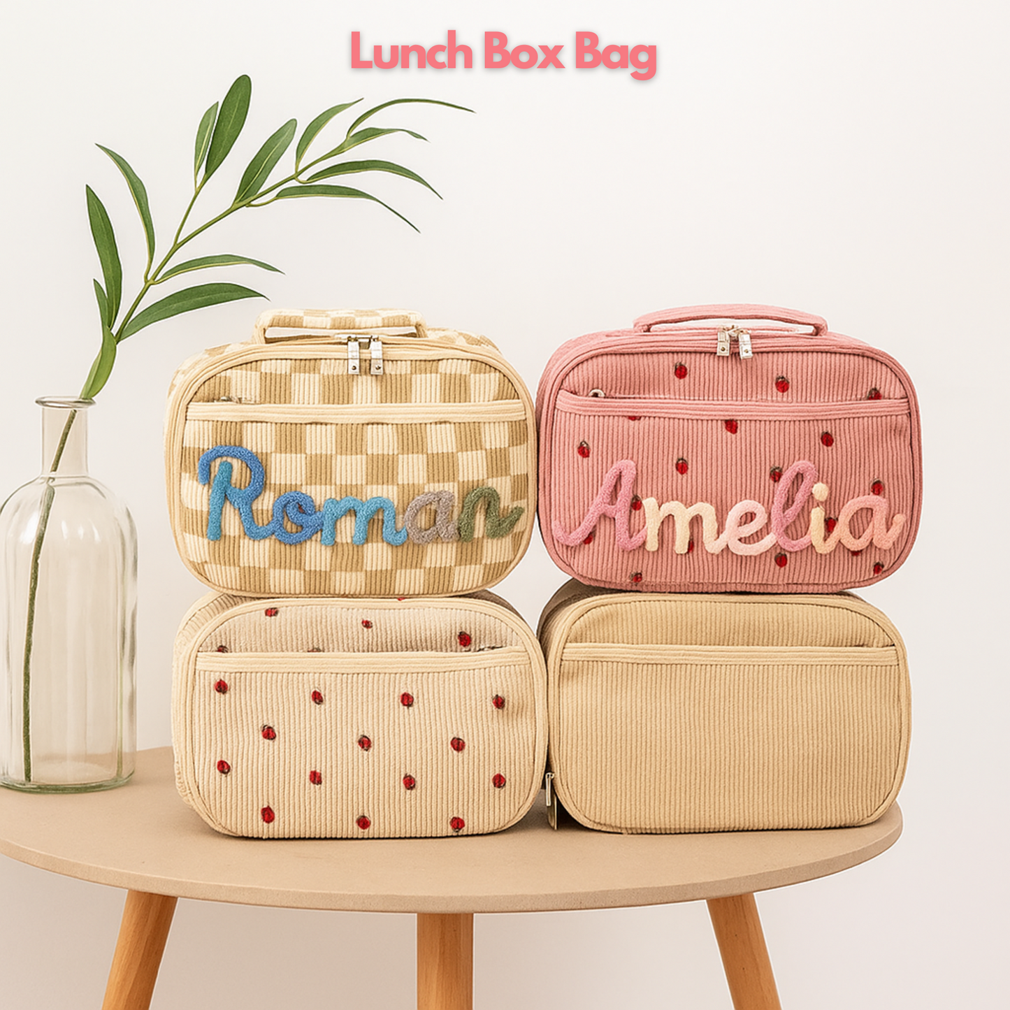 Personalized Toddler Backpack & Lunch Bag Set – Custom Name School Combo for Kids
