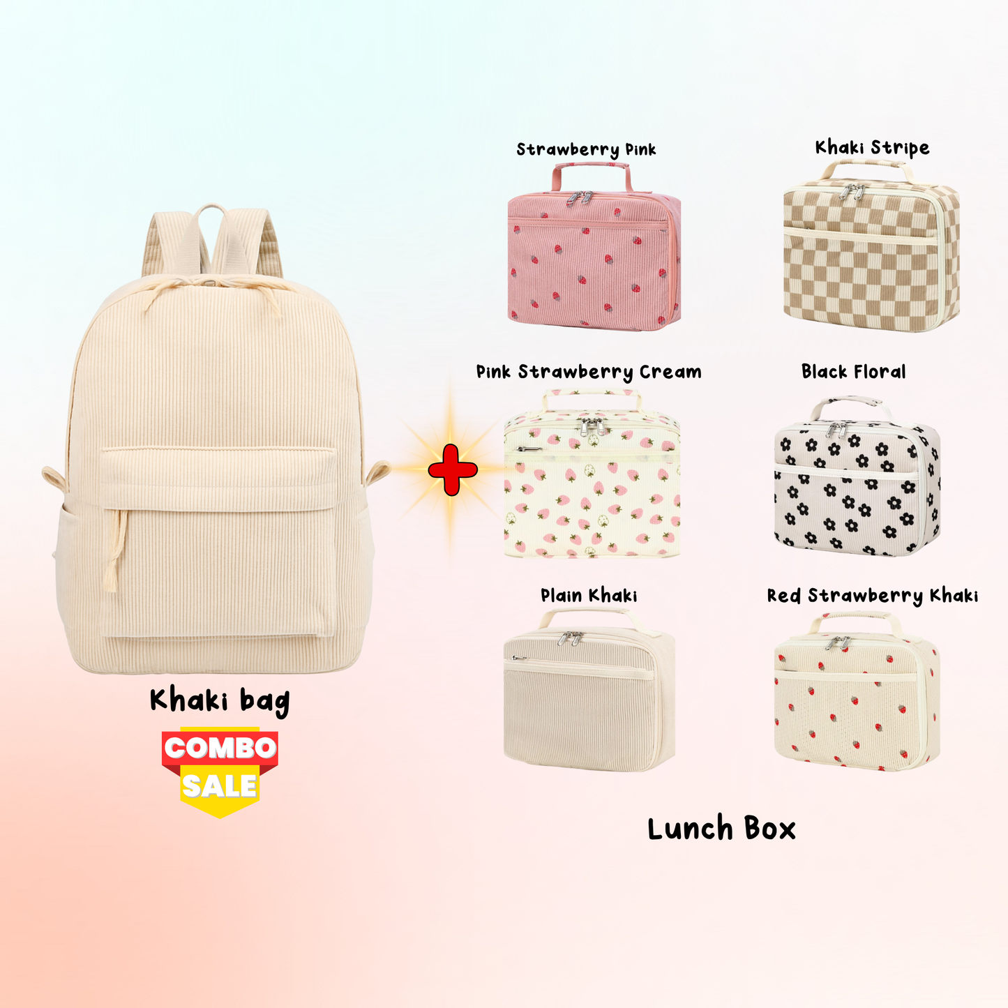 Personalized Toddler Backpack & Lunch Bag Set – Custom Name School Combo for Kids