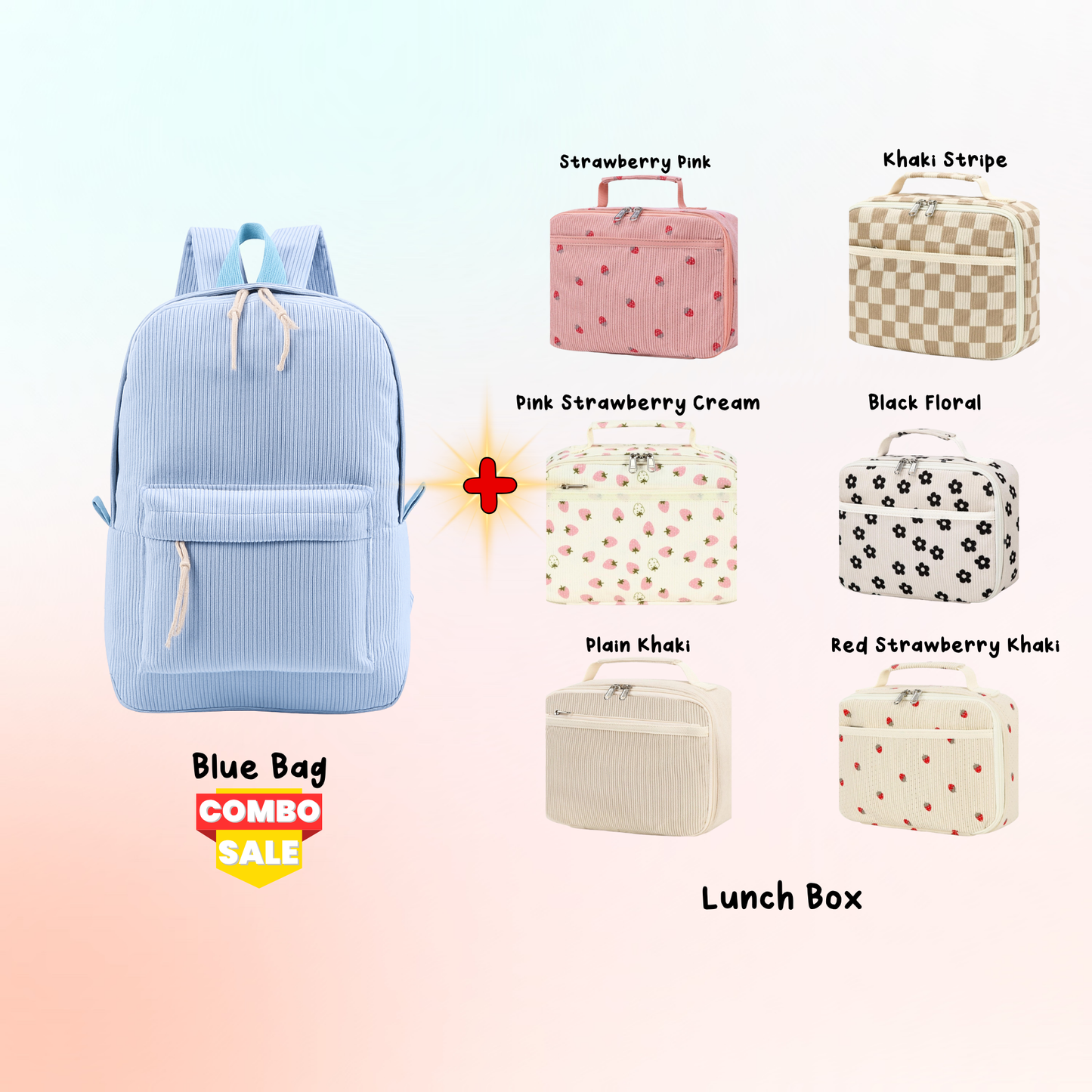 Personalized Toddler Backpack & Lunch Bag Set – Custom Name School Combo for Kids