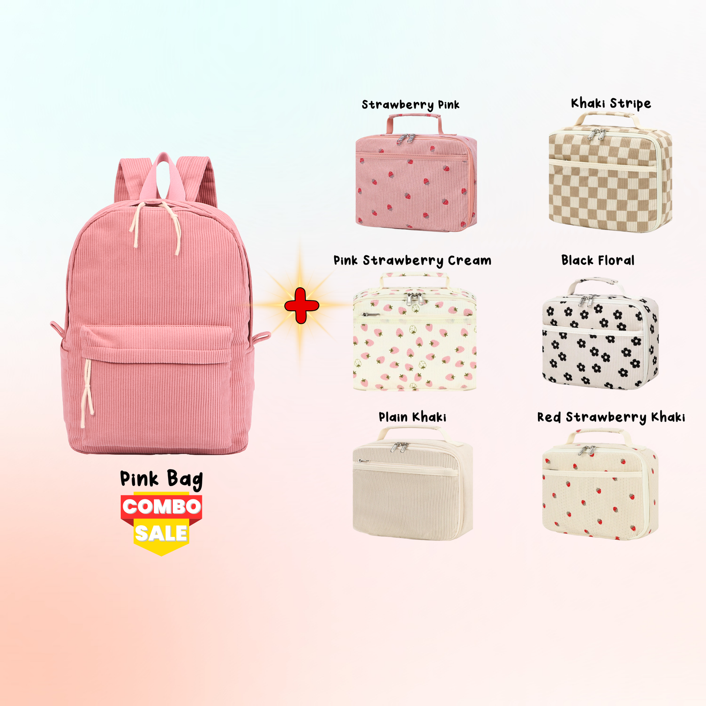 Personalized Toddler Backpack & Lunch Bag Set – Custom Name School Combo for Kids