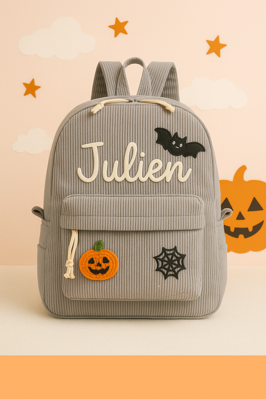 Personalized Halloween Backpack for Kids, Custom Toddler School Bag with Name, Gift for Halloween