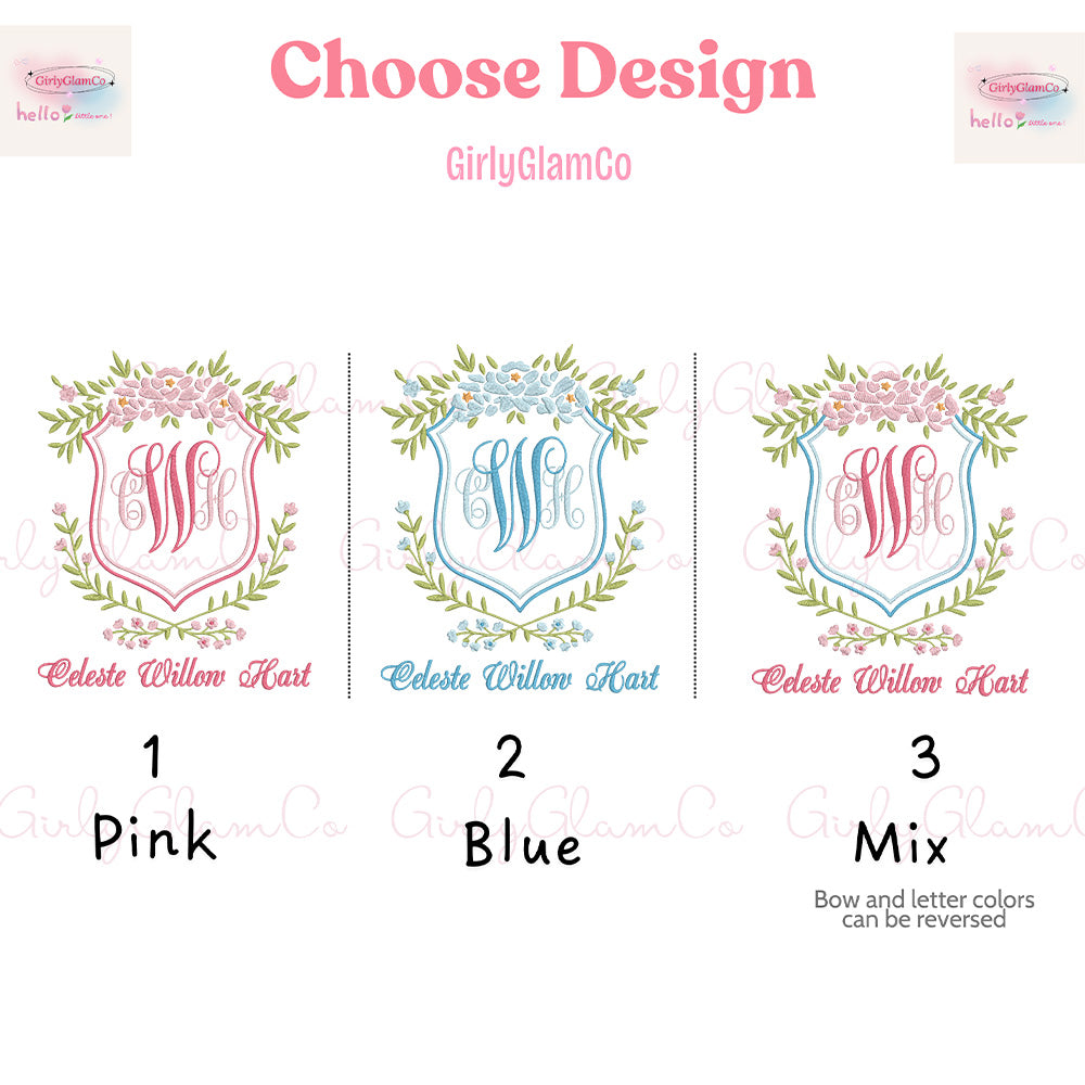 Royal Crest Monogram Baby Banner – Personalized Baby Banner, Newborn Hospital Door Sign