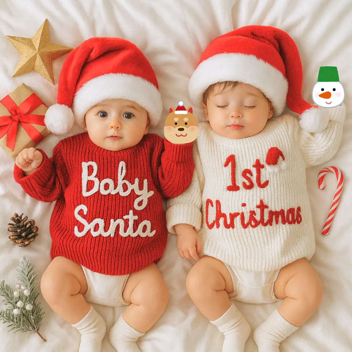 Baby Sweater with Name Merry Christmas 2025, Santa Baby Sweater, Christmas Baby Gifts, Custom Toddler Sweaters, My First Christmas Gift