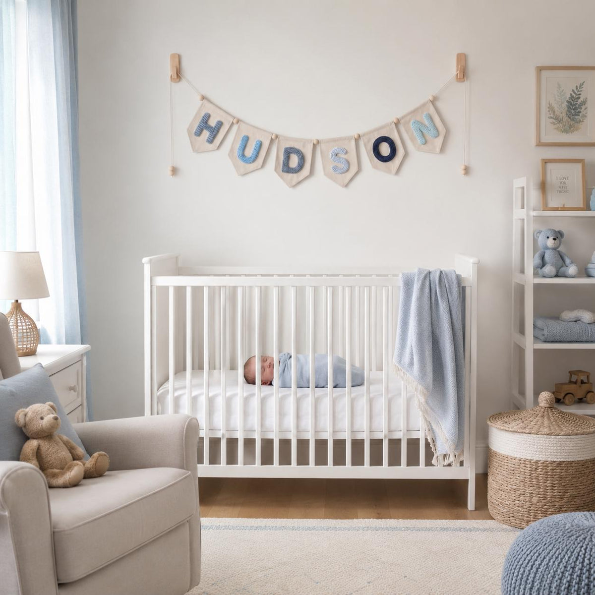 Personalized Yarn Letter Baby Name Banner