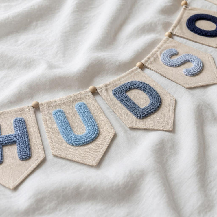 Personalized Baby Name Banner Yarn Letter Canvas