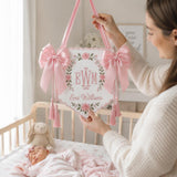 Personalized Floral Tassel Baby Name Plaque Hospital Door Decor