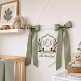 Personalized Mallard Duck Baby Name Banner Hospital Door Decor