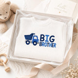 Personalized Dump Truck Big Brother Knit Sweater