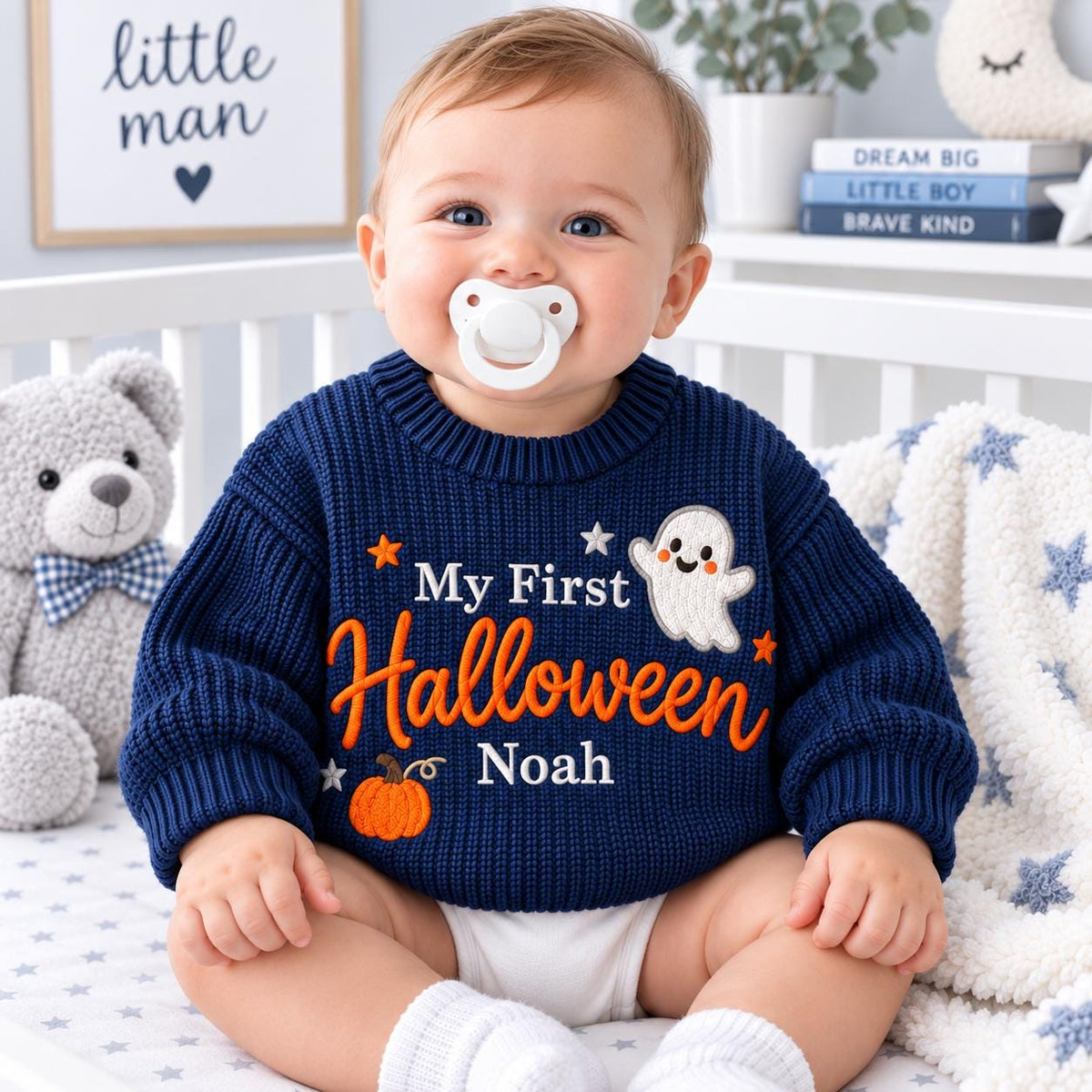 Personalized Halloween Baby Sweater Boo Crew