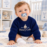 Personalized Baby Boy Sweater Custom Name Sailboat