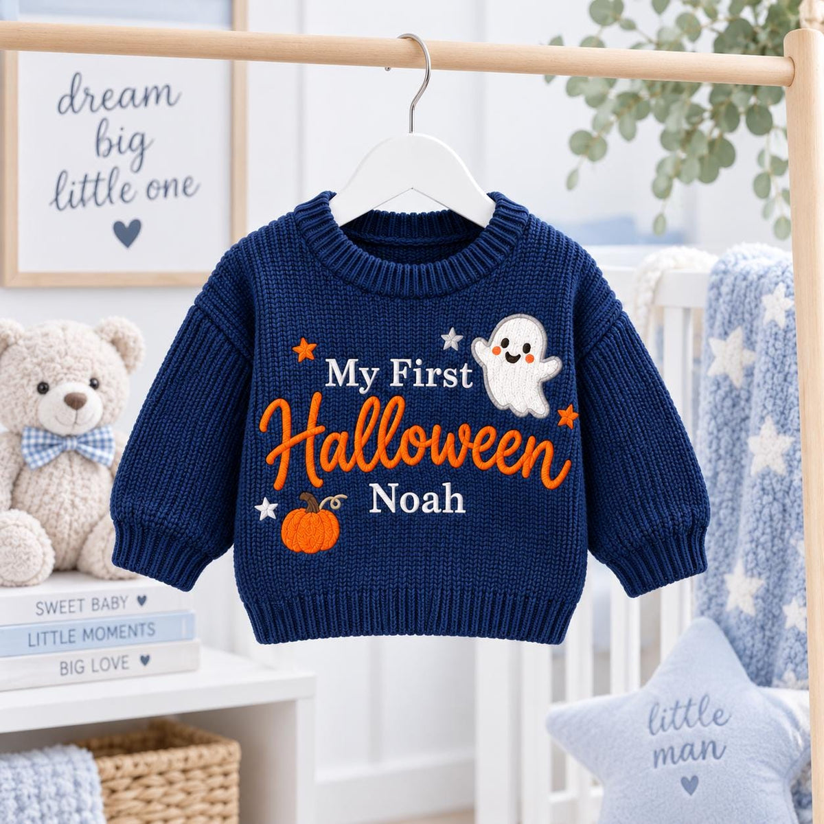 Personalized Halloween Baby Sweater Boo Crew