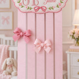 Personalized Bunny Bow Hair Bow Holder Embroidered Name